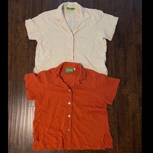 2 BBP Honeycomb Pantry Tees - Orange & White